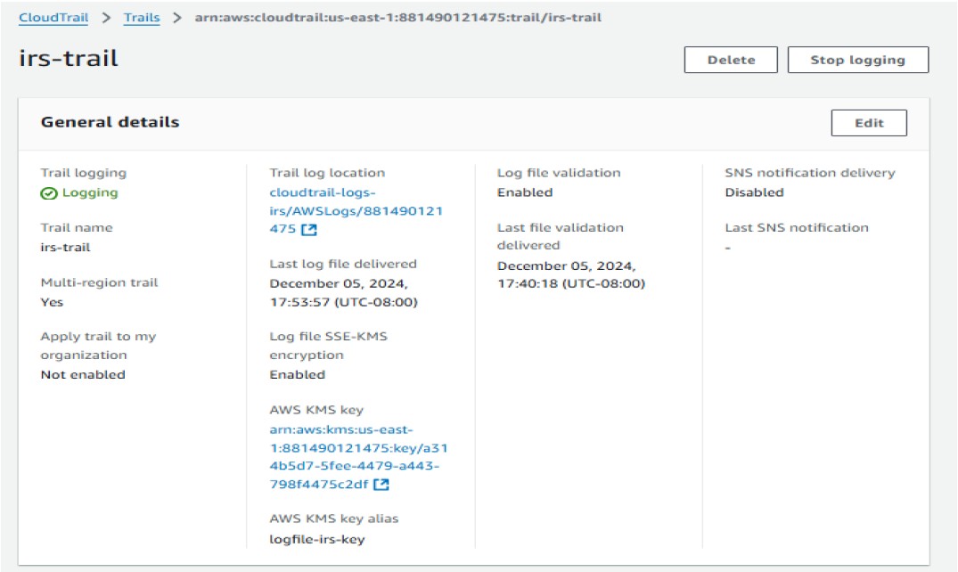 CloudTrail logging
